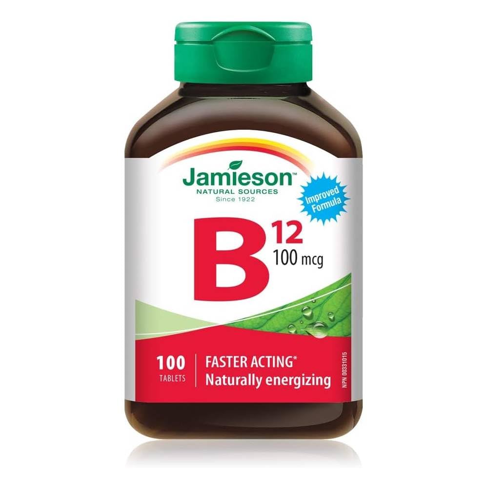 Jamieson B12 100 mcg Methylcobalamin Tablet, 100 Tablets