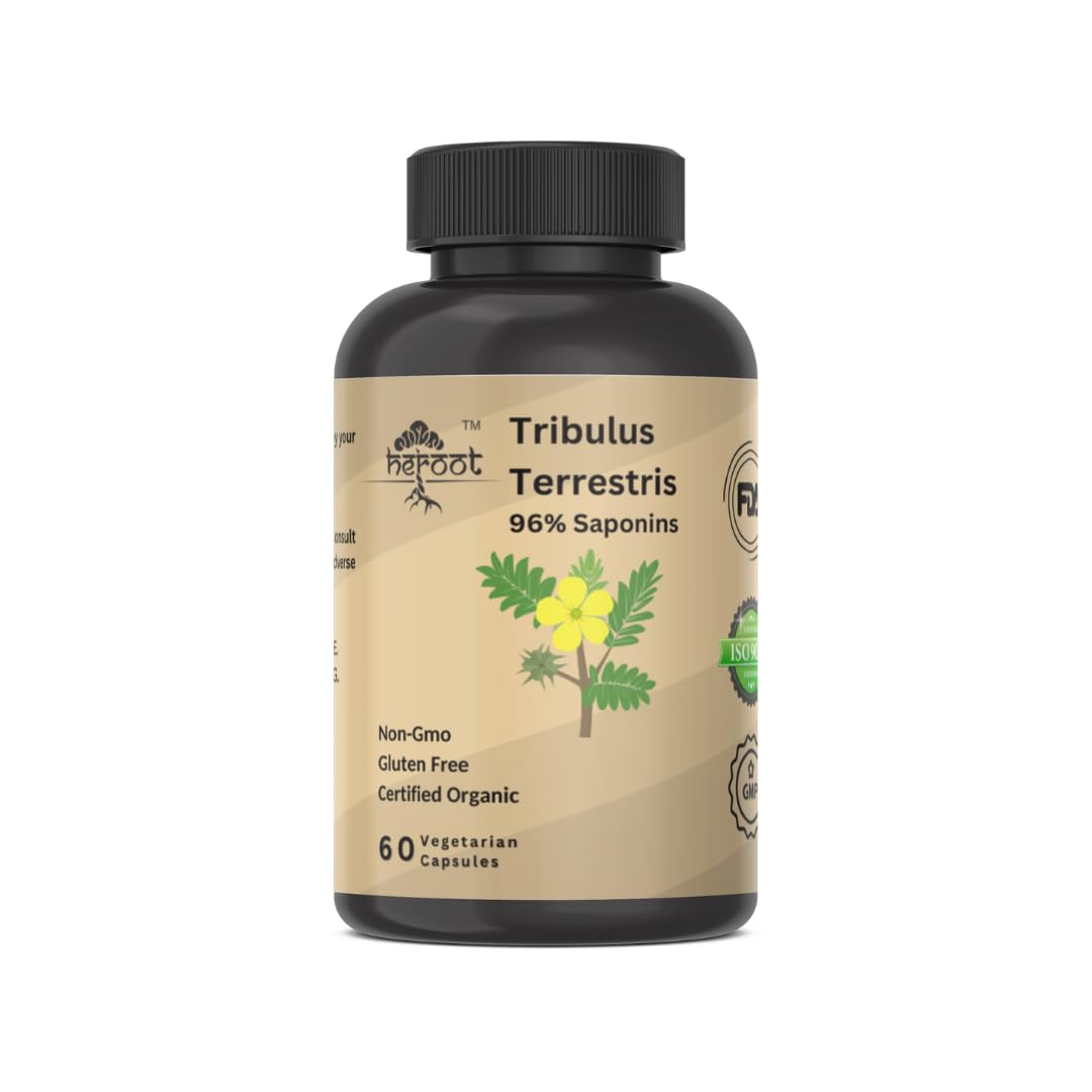 Heroot Tribulus Terrestris Supplement for Men & Women Capsules 60 Count