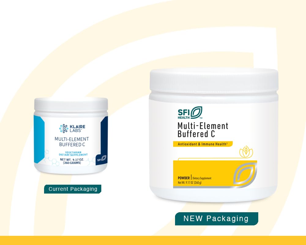 SFI Health Klaire Labs Multi-Element Buffered C Powder with Quercetin Bioflavonoid & L-Glutathione 9.17 Ounce