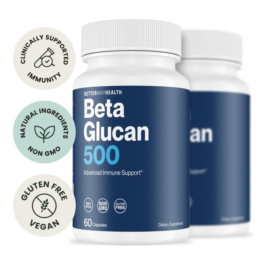 Better Way Health Advanced Immune Readiness Highly Purified 1,3/1,6 Beta Glucan 500mg 60 Capsules