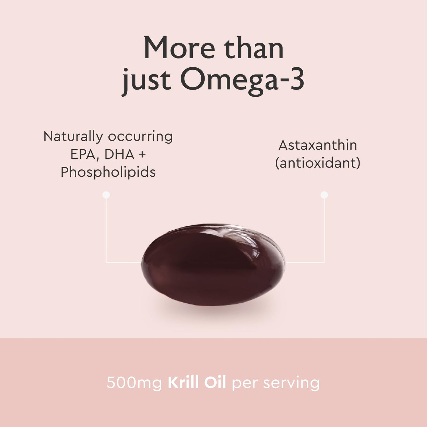 Alaya Naturals Antarctic Krill Oil 500mg Supplement with Phospholipids, EPA/DHA Omega-3 & Astaxanthin Softgels, 60 Count