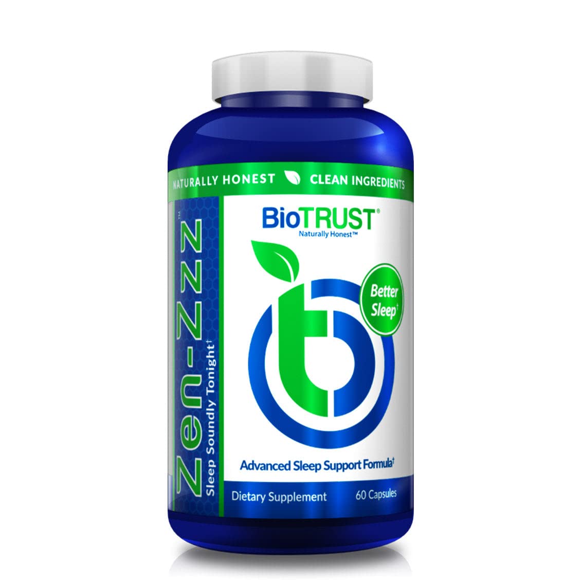 BioTrust Sleep Aid Natural Non-Habit Forming Melatonin, Magnesium & L-Theanine Capsules 60 Count