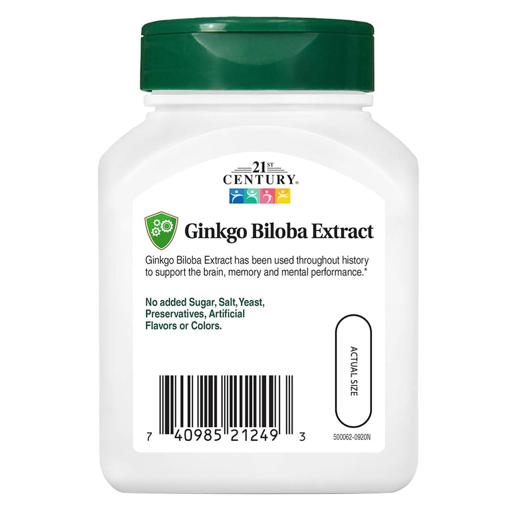 21st Century Ginkgo Biloba Extract Memory & Focus, 60 Capsules