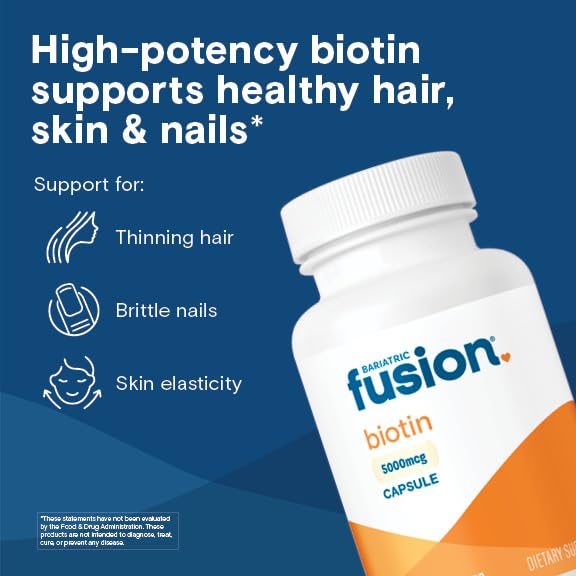 Bariatric Fusion Biotin 5000mcg Capsules 90 Count