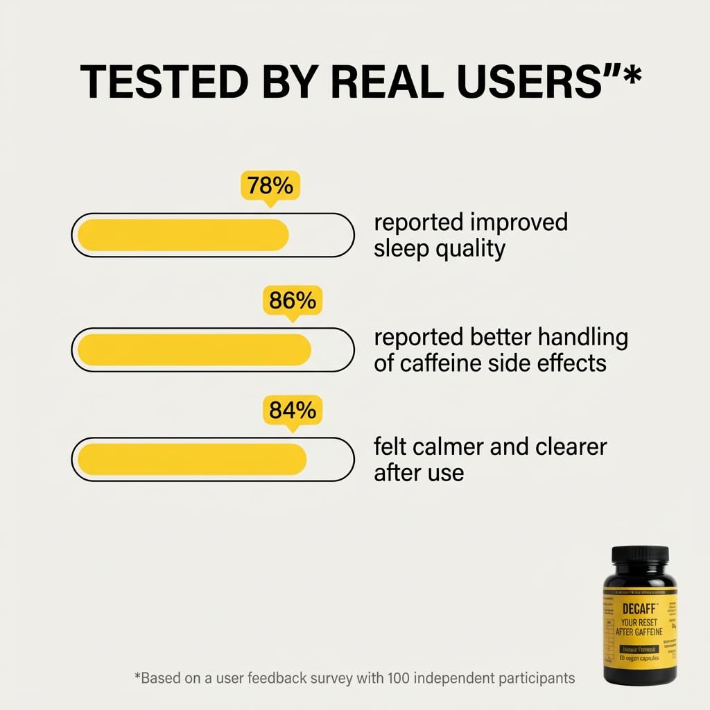 DECAFF Reset After Caffeine Fast-Acting Caffeine Eliminator Capsule, 60 Capsules