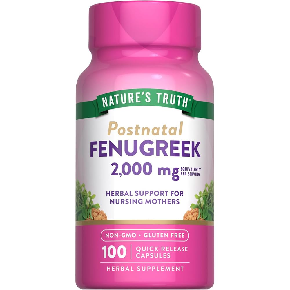 Nature's Truth Fenugreek 2000 mg Capsules, 100 Count