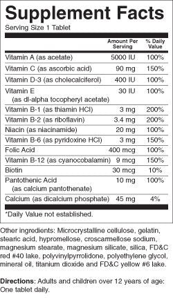 RUGBY LABORATORIES Therems Multiple Vitamin Tablets 130