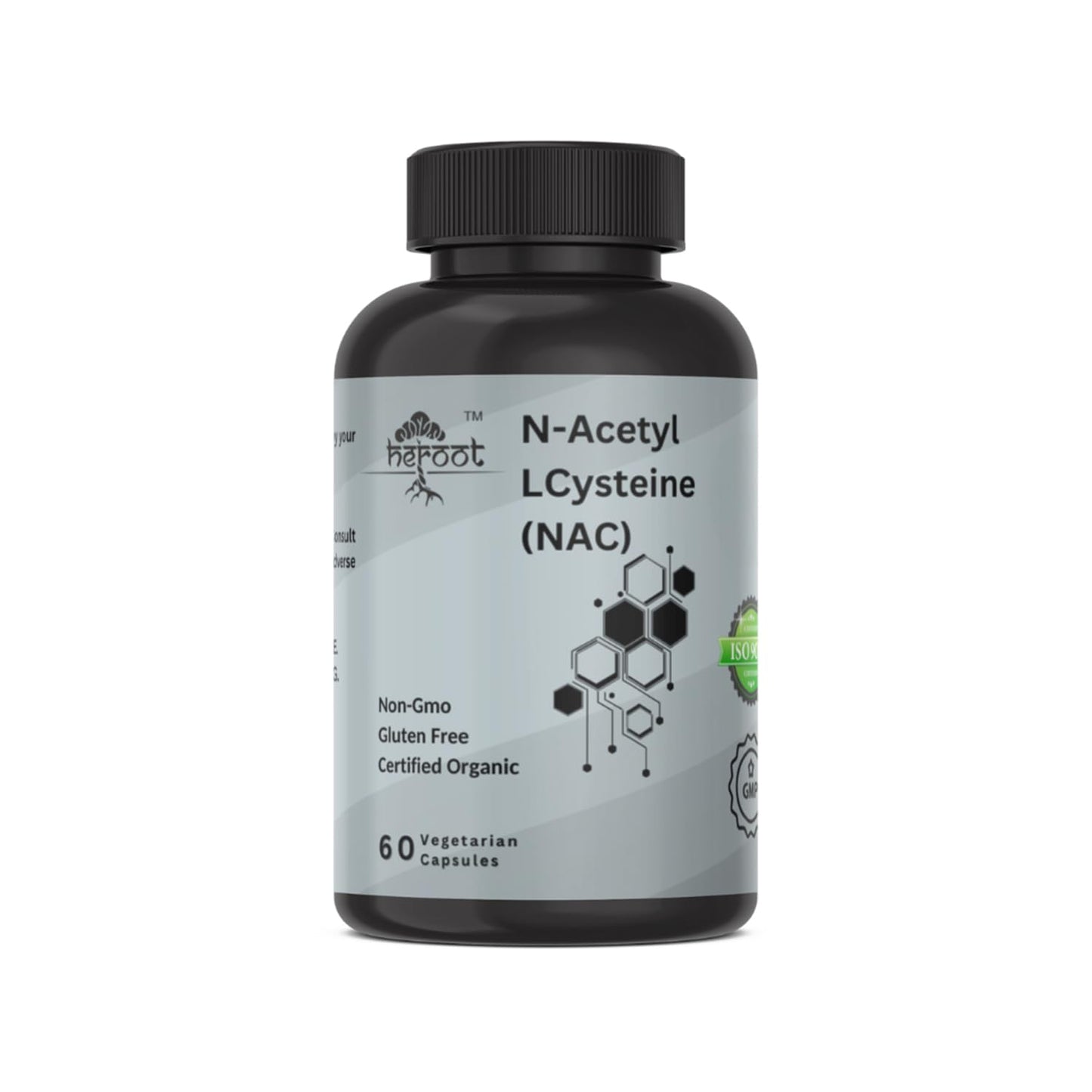 Heroot N-Acetyl L-Cysteine (NAC) 500mg Capsule, 60 Count