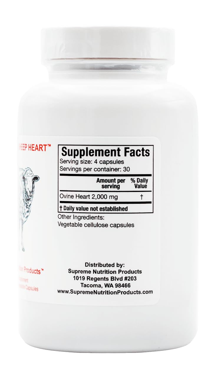 Supreme Nutrition Products Grass Fed Sheep Heart Capsules 240 Capsules