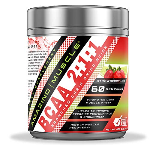 Amazing Muscle BCAA 2:1:1 Branched Chain Amino Acids Powder, 16 oz