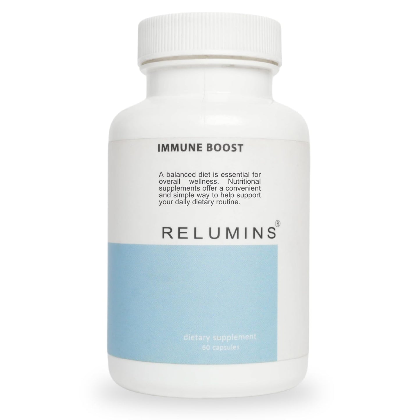 Relumins Immune Boost Capsules – Daily Wellness Blend with Vitamin C, D3, Zinc, Selenium & Natural Extracts Including Quercetin & Turmeric, 60 Count