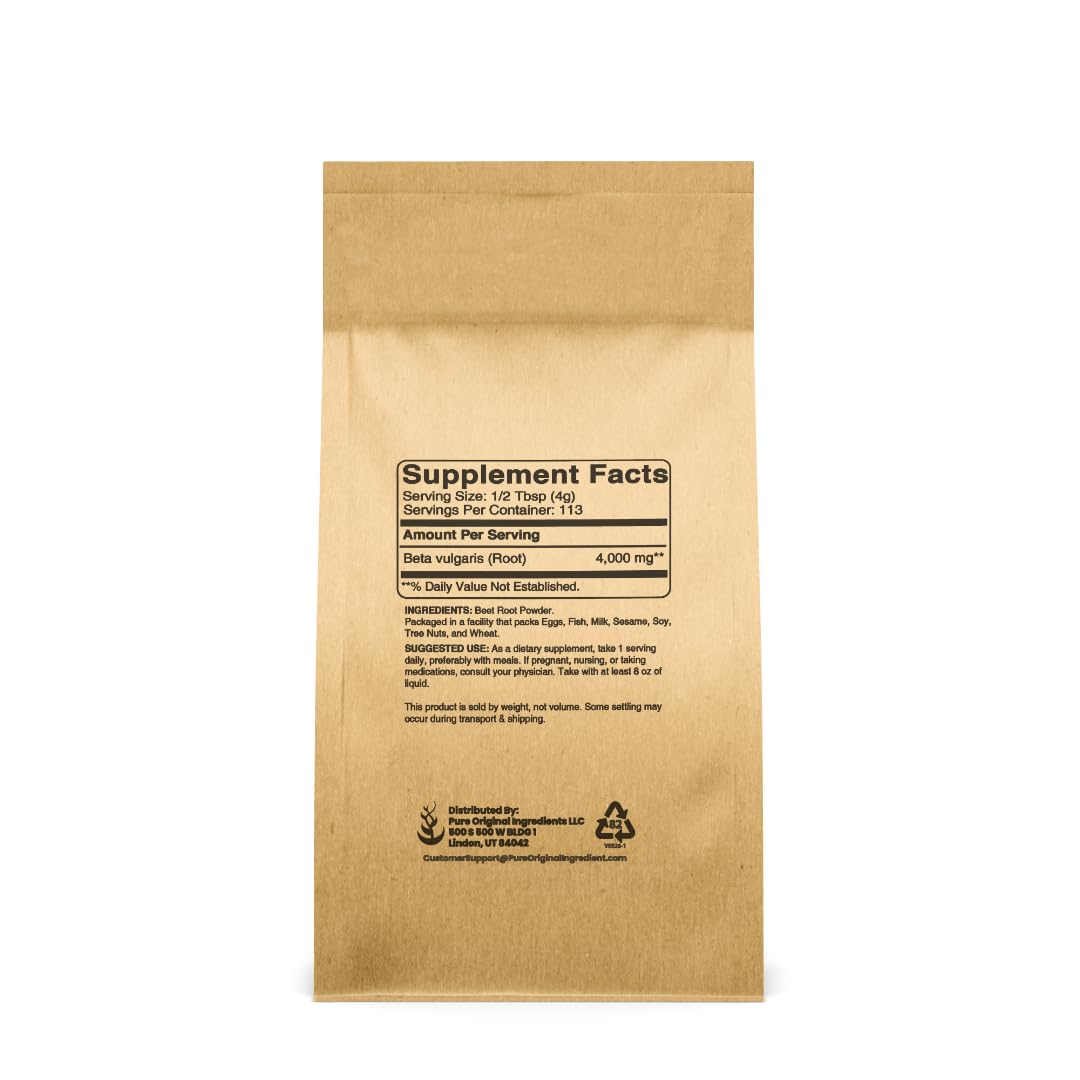 Pure Original Ingredients Beet Root Powder 16 Ounce