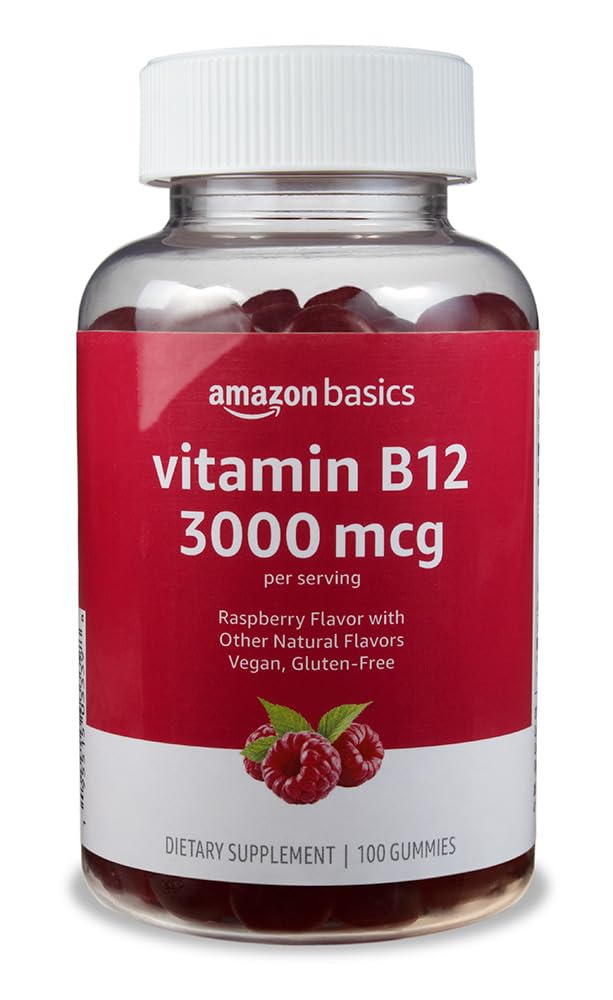Amazon Basics Vitamin B12 3000 mcg Gummies, 100 Count
