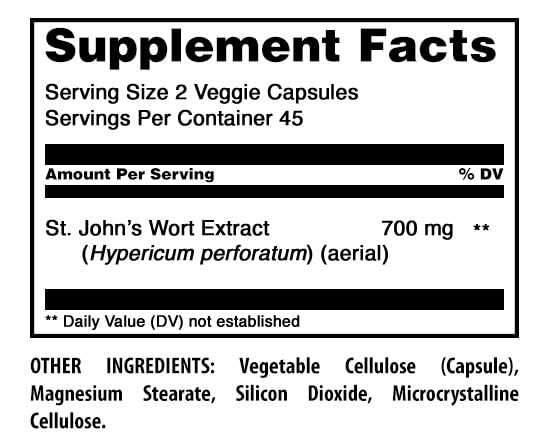 Amazing Nutrition St. John's Wort Supplement Capsule, 90 Count
