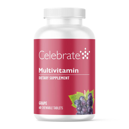 Celebrate Bariatric Supplements Bariatric Multivitamin Chewable, Iron Free Tablet, 60 Tablets