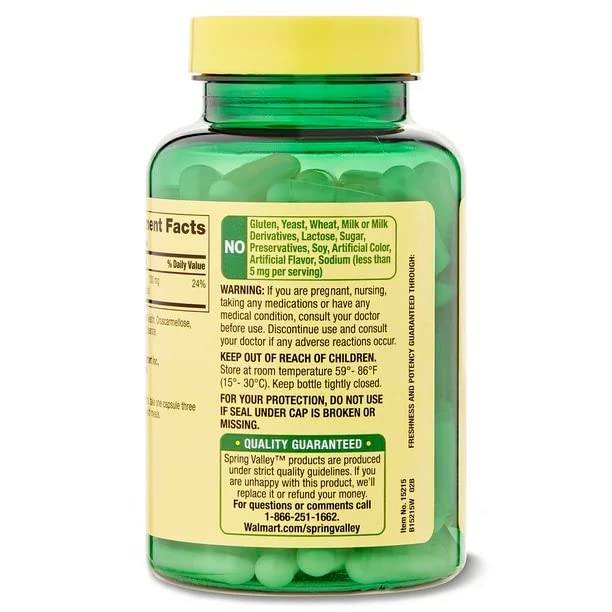 Spring Valley Magnesium Citrate 100 mg Rapid-Release Capsules, 100 Count