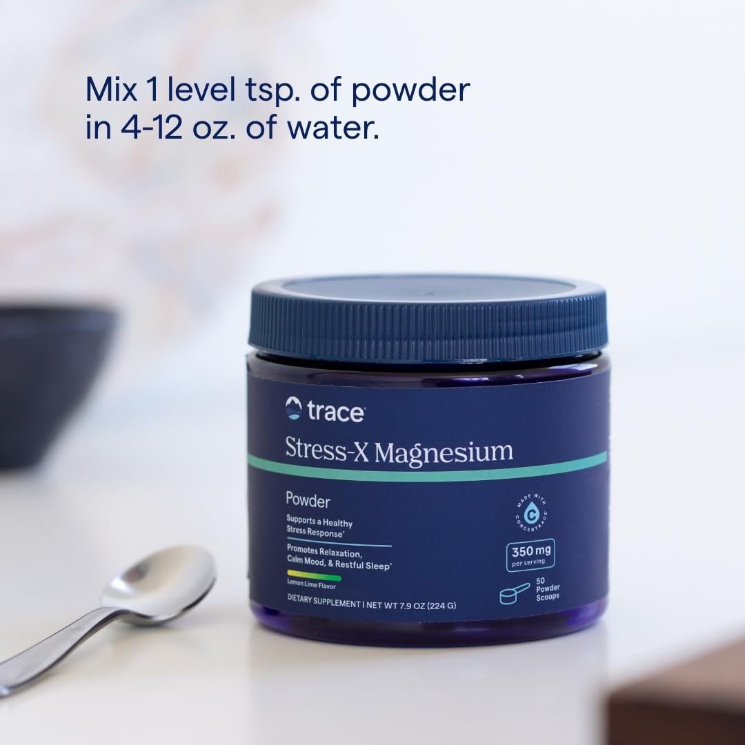 Trace Minerals Stress-X Magnesium Powder 7.9 oz (50 Servings)
