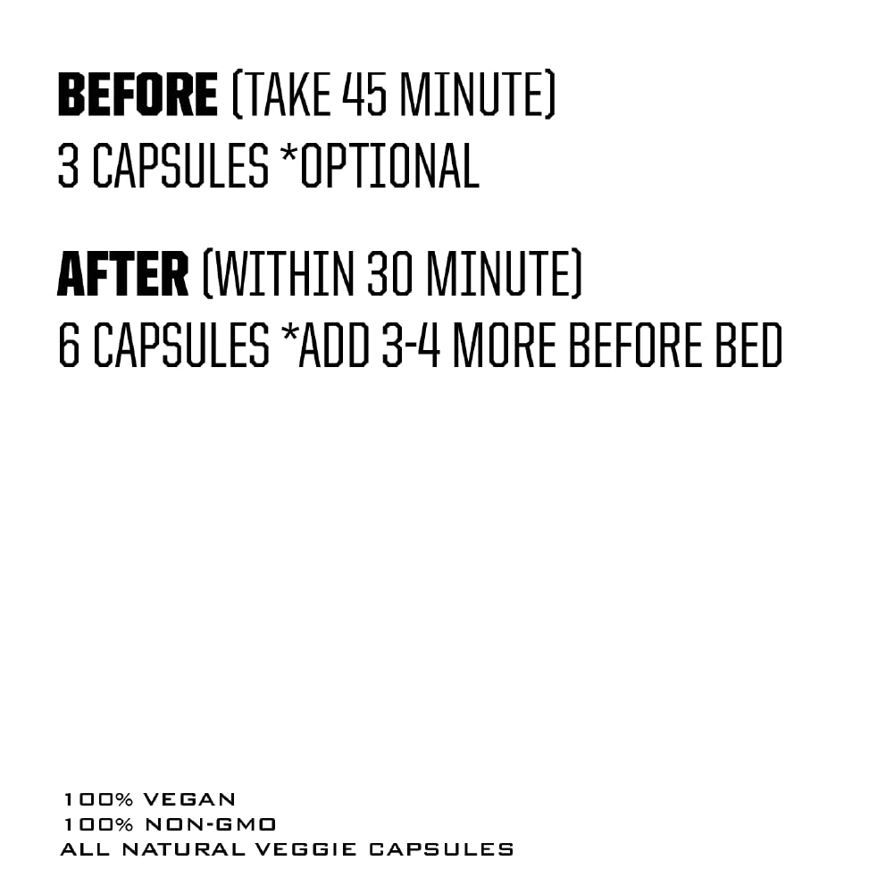 Ryno Power Recovery Post-Workout Supplement Capsules, 200 Count