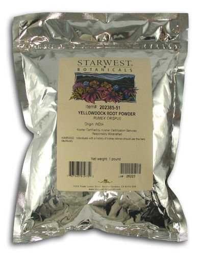 Starwest Botanicals Yellowdock Root Powder, 16 oz