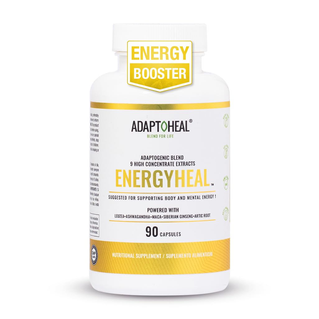 ADAPTOHEAL Energyheal Daily Energy Ashwagandha Rhodiola 90 Capsules