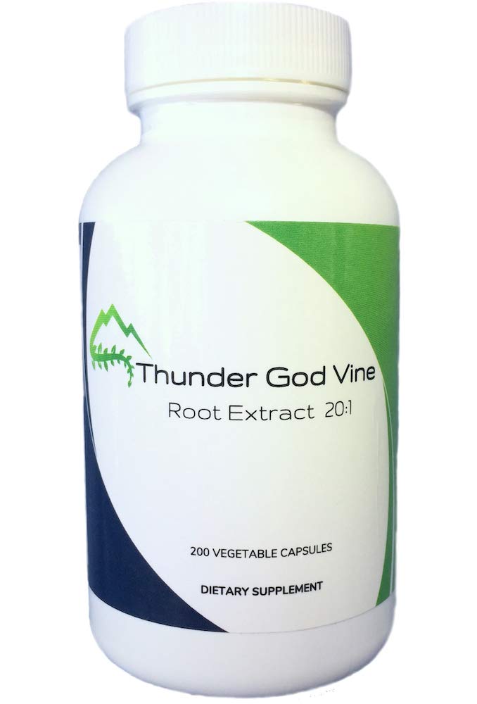 Shining Solace Thunder God Vine Root Extract 20:1 Concentration Vegan Capsules, 200 Count