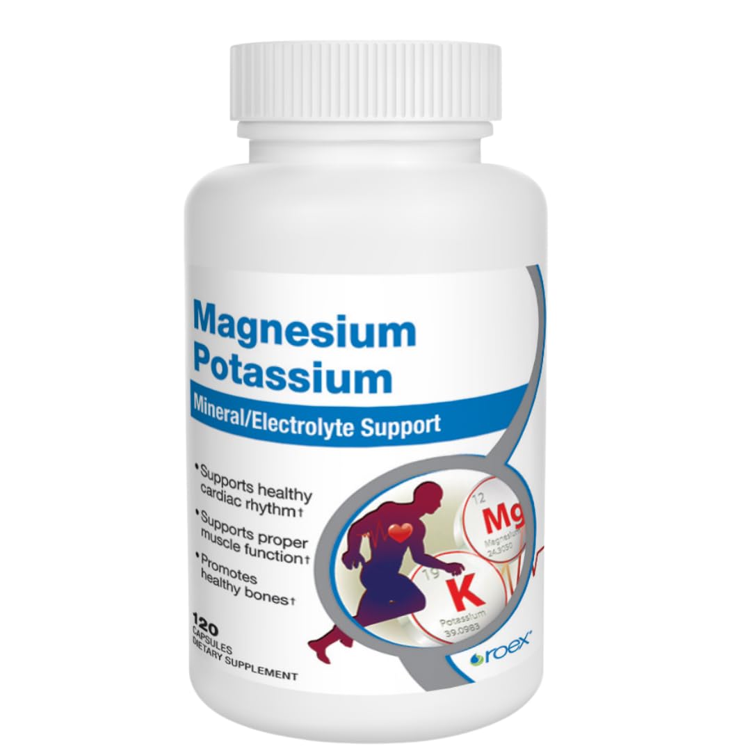 Roex Magnesium Potassium Capsules, 120 Count