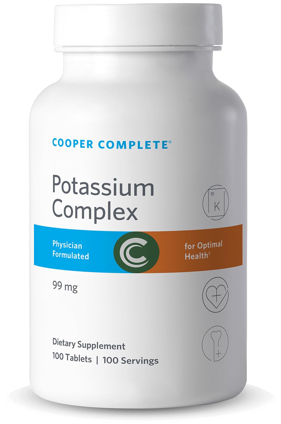 Cooper Complete Potassium 99 mg Tablet, 100 Count