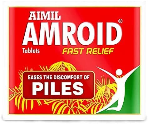 QRA Aimil Amroid Ayurveda Tablets Poly Herbs Healthcare Medicine for Piles, 30 Tablets