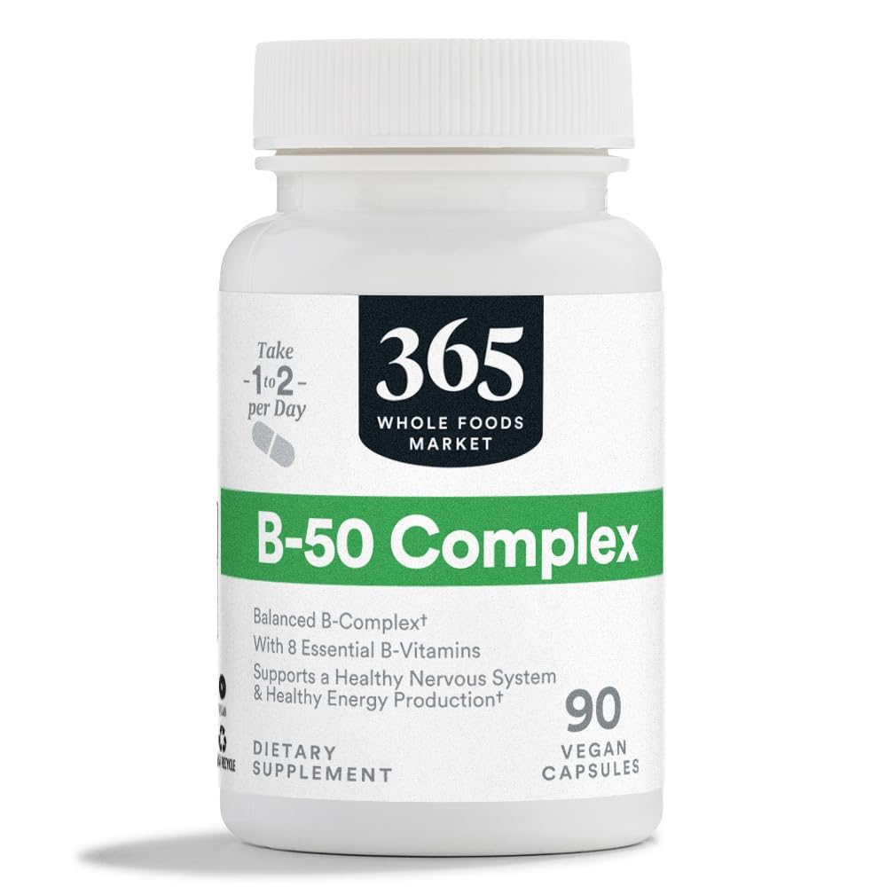365 by Whole Foods Market Vitamin B-50 Complex Capsule, 90 Capsules