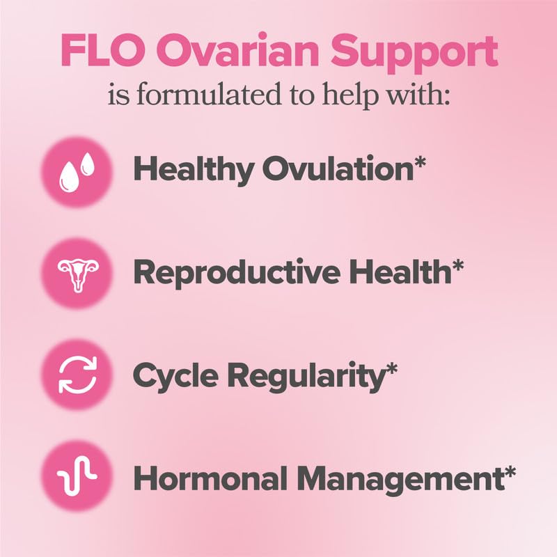 O Positiv FLO Ovarian Health Support – Hormone Balance for Women with DIM, Myo & D-Chiro Inositol, Folic Acid – Ovulation & Cycle Support, 270 Capsules