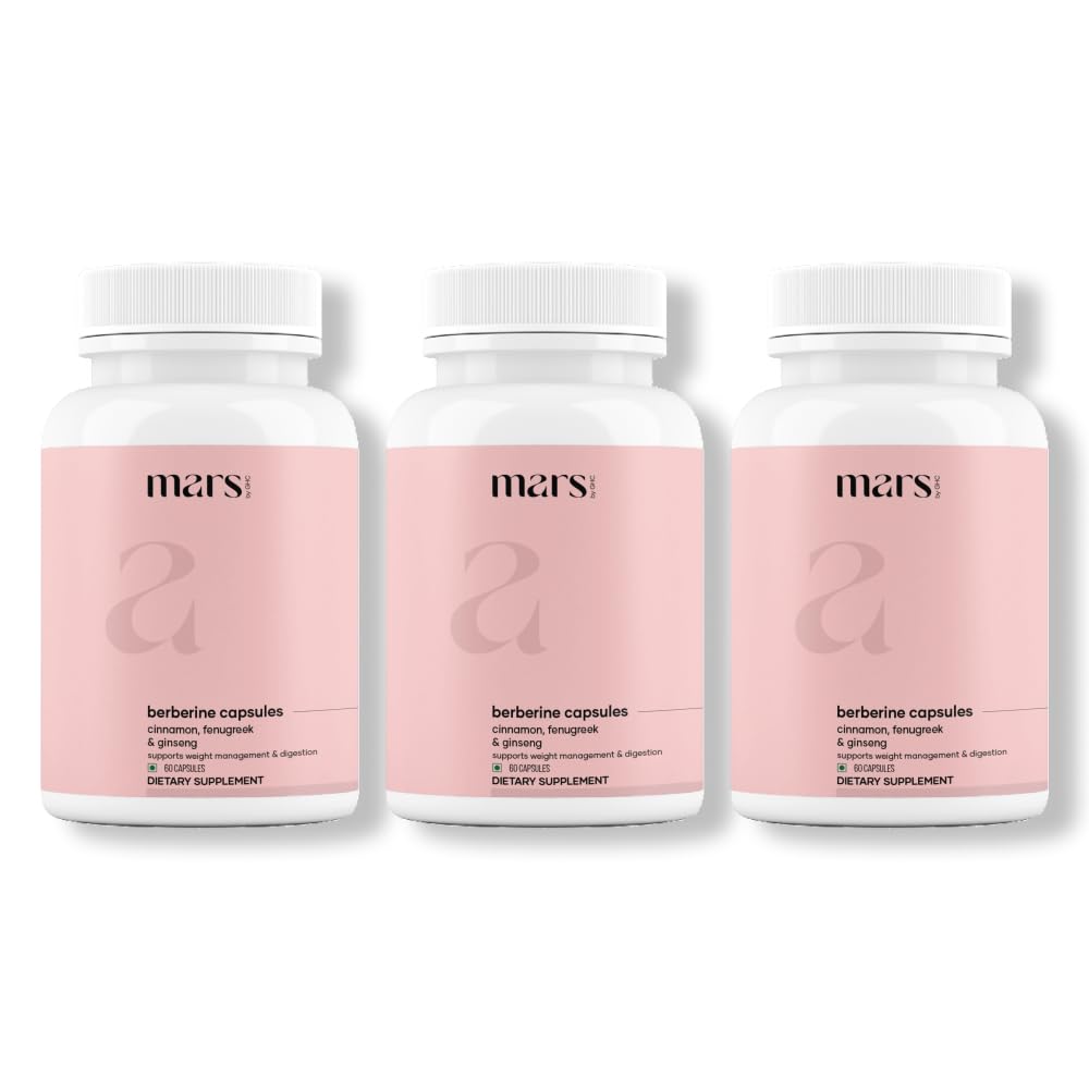 mars by GHC Himalayan Berberine, Turmeric & Ginseng, Herbal Wellness Formula for Daily Metabolic & Digestive Support Tablets, 180 Tablets