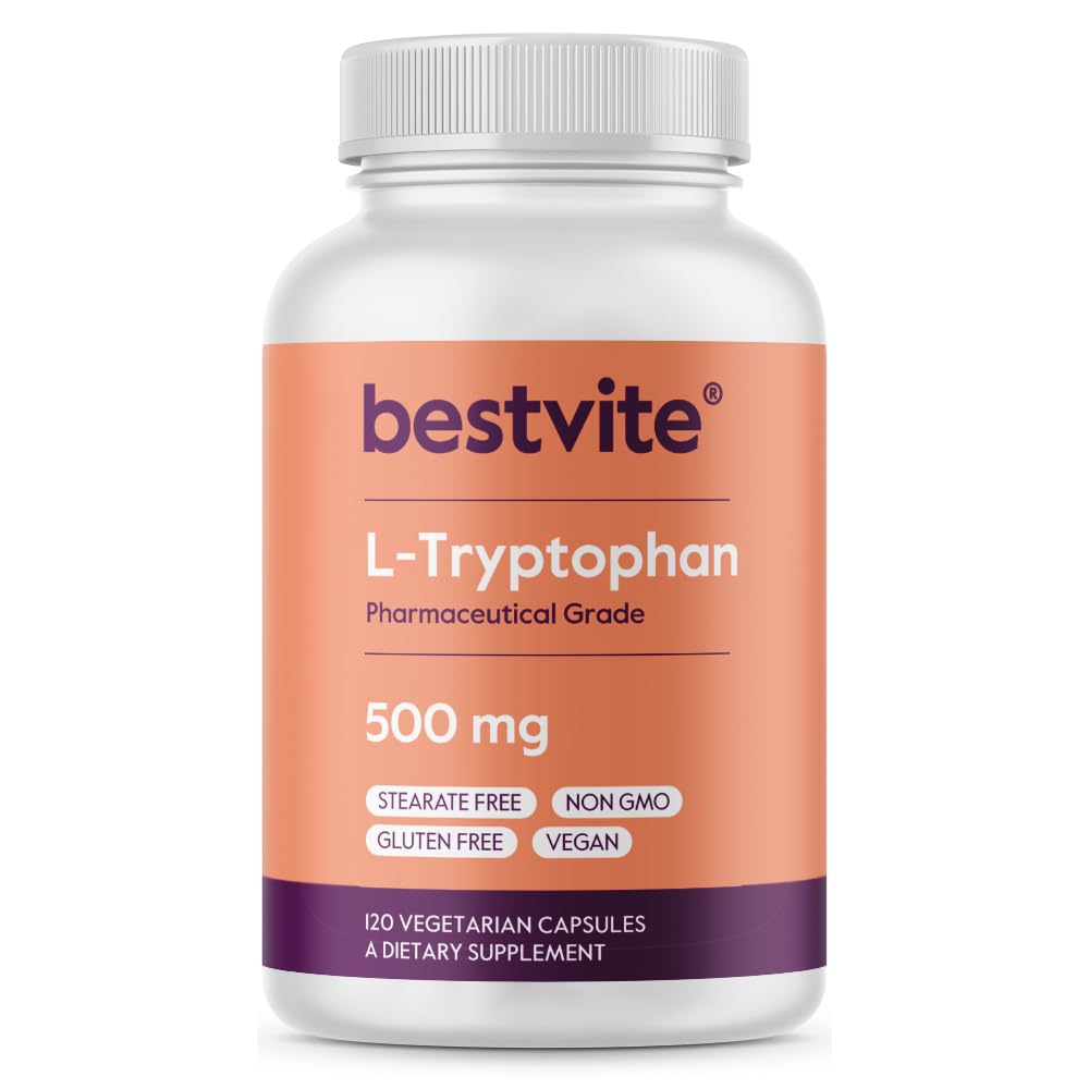 BESTVITE L-Tryptophan 500mg Capsule, 120 Capsules