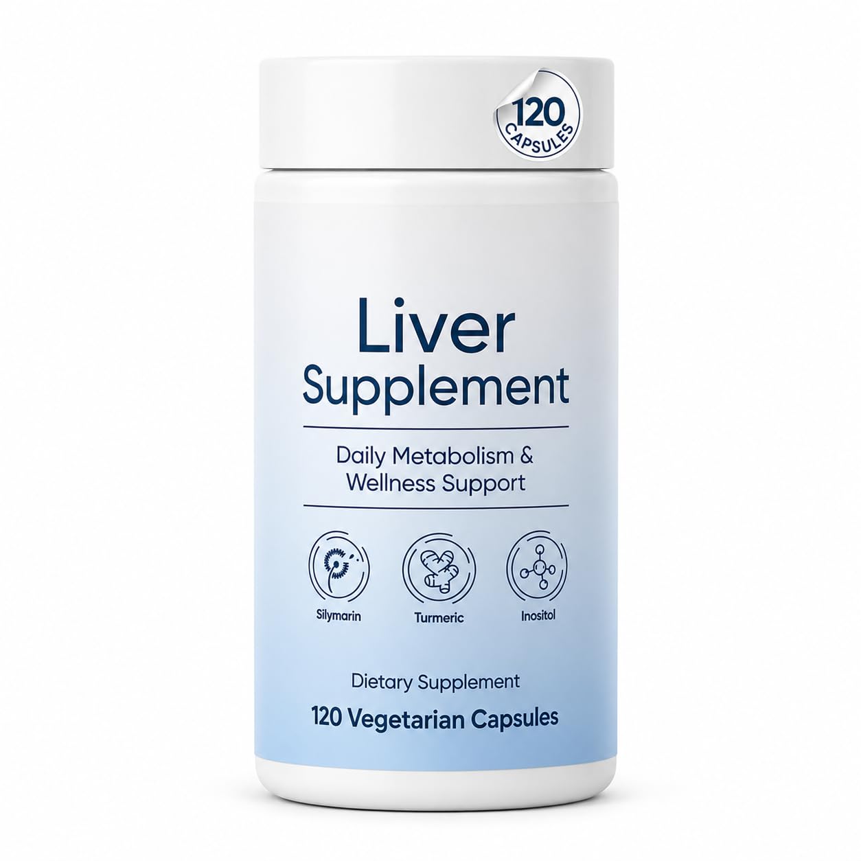 Ritual Labs Liver Support, Milk Thistle, Turmeric & Inositol Herbal Liver Health Formula Capsule, 120 Count