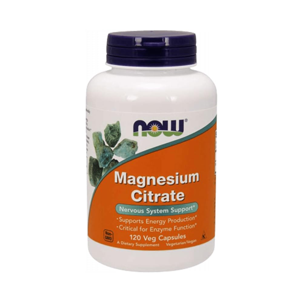 NOW Foods Magnesium Citrate Nervous System Support Capsules 120