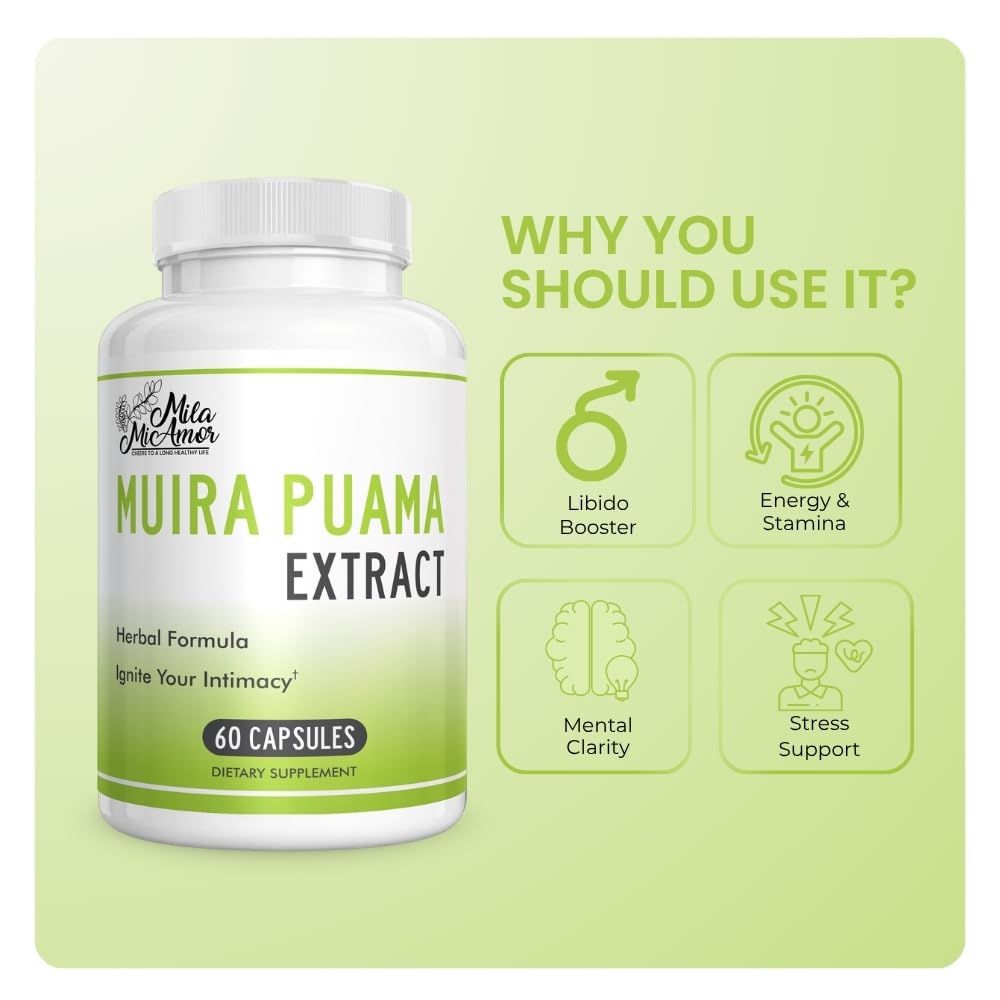 Mila Miamor Muira Puama Extract 550mg Capsule 60 Capsules