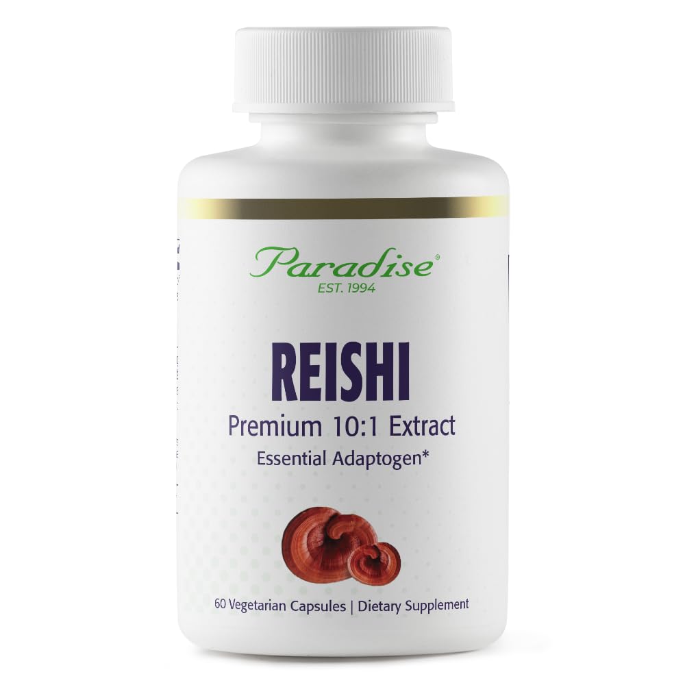 Paradise Herbs Reishi Vegetarian Capsules, 60