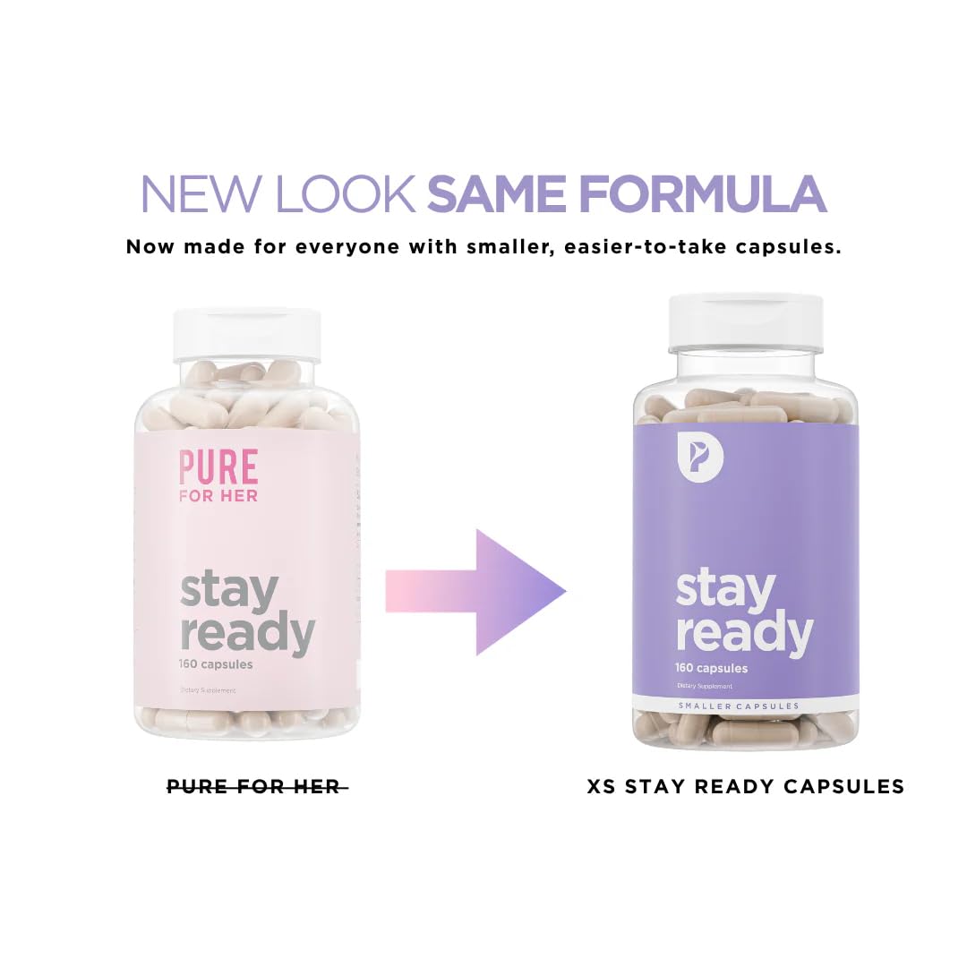Pure for Men Stay Ready Fiber Supplement, Vegan Capsule, 160 Capsules