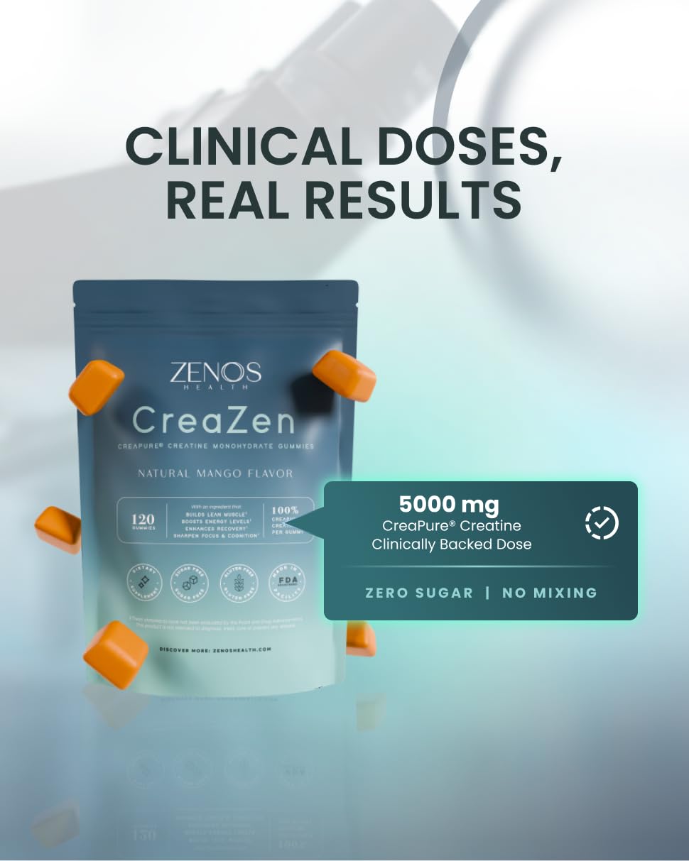 Zenos Health CreaZen Creatine Monohydrate Gummies 120 Count