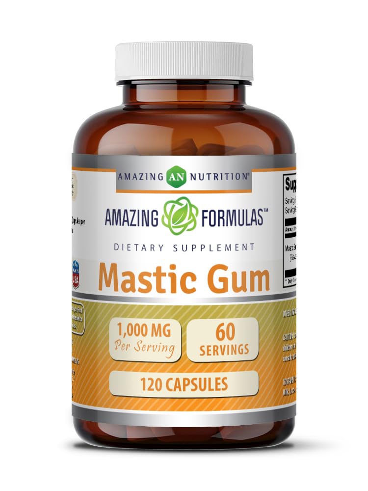Amazing Nutrition Mastic Gum Supplement 1000 mg Per Serving 120 Capsules