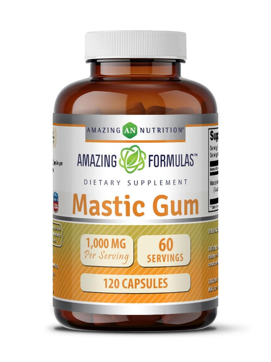 Amazing Nutrition Mastic Gum Supplement 1000 mg Per Serving 120 Capsules
