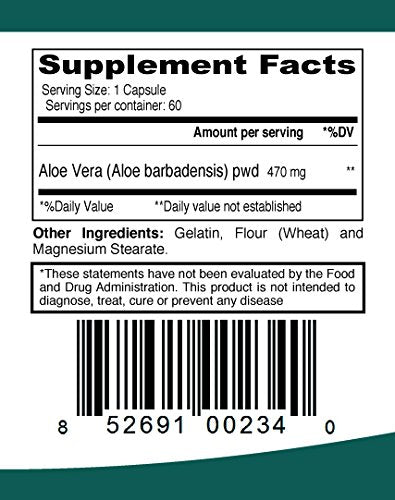 ELP ESSENTIAL Aloe Vera Capsules, 60 Capsules