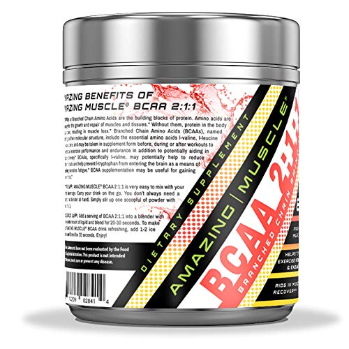 Amazing Muscle BCAA 2:1:1 Branched Chain Amino Acids Supplement Powder 16
