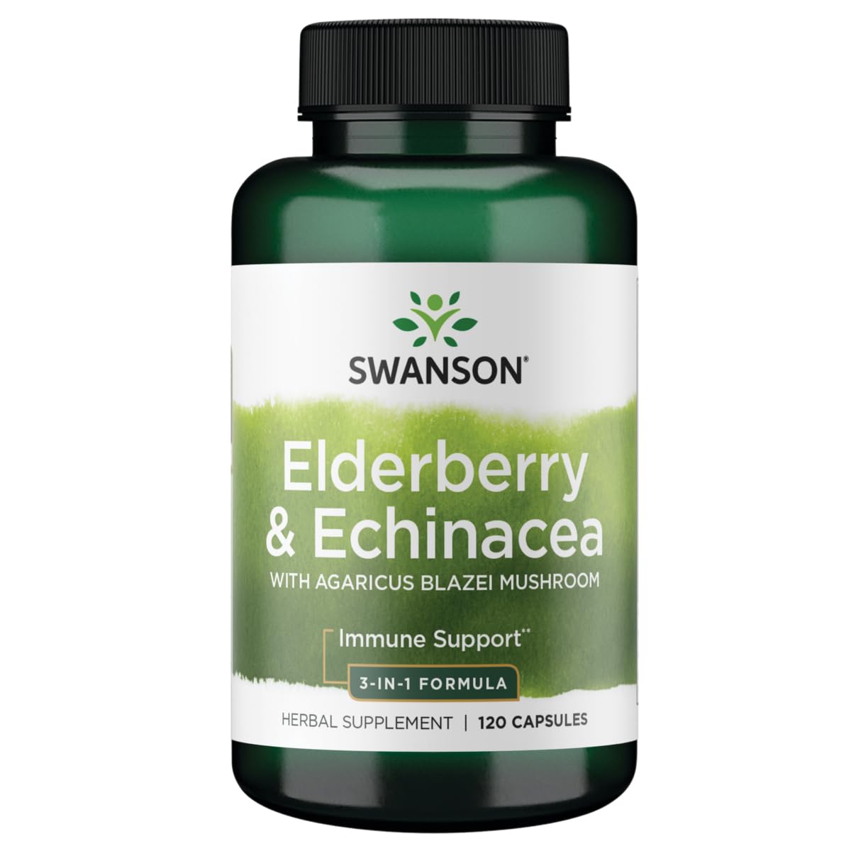 Swanson Elderberry Agaricus Echinacea Immune Support Health Formula Capsules 120