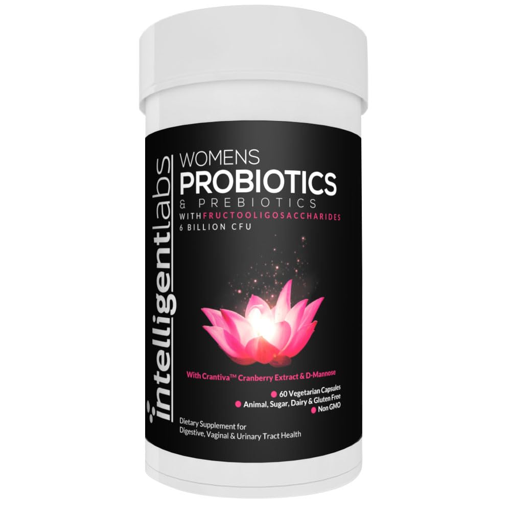 Intelligent Labs Women's Probiotics & Prebiotics Vaginal & Urinary Support Capsule, 60 Count