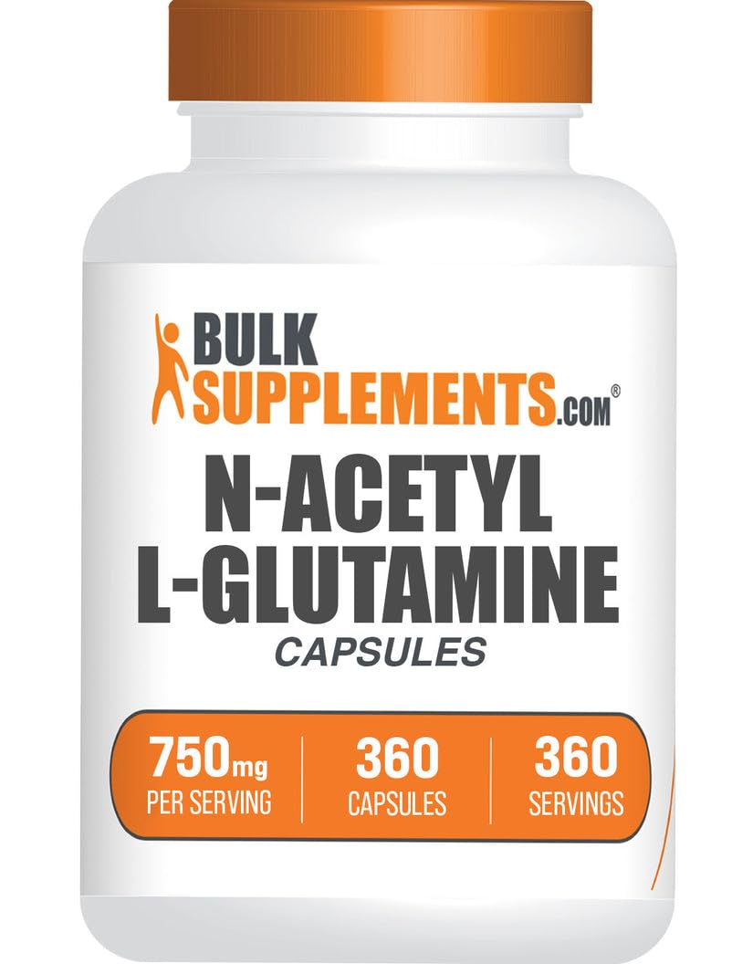 BulkSupplements N-Acetyl L-Glutamine Capsules 360 Count