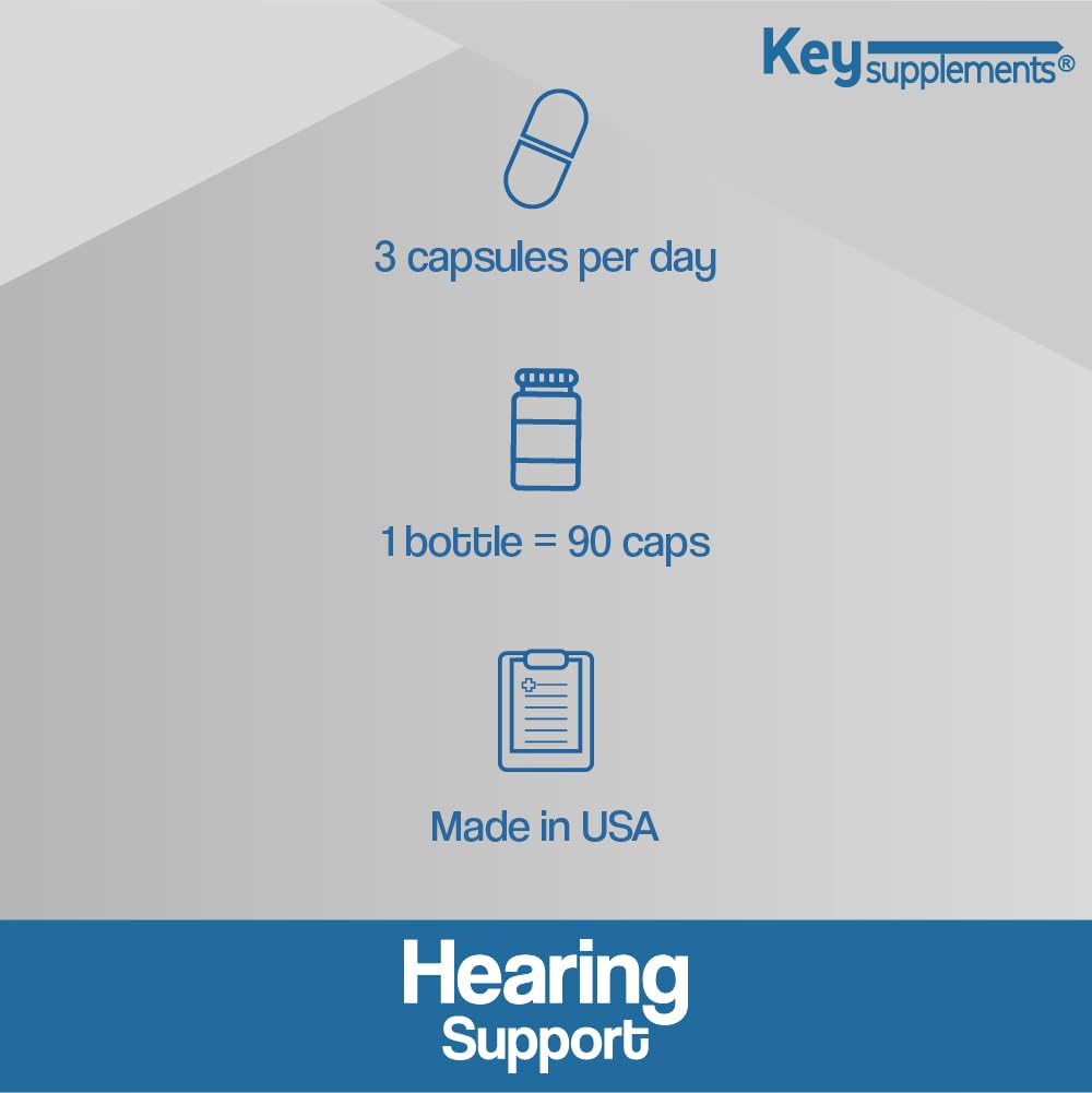 Keysupplement Key Supplements Hearing Support Capsules 90 Count