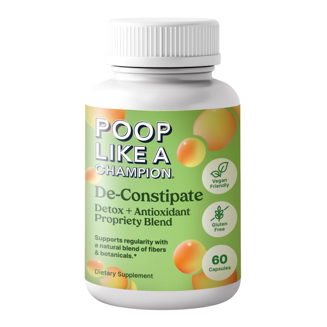 Poop Like a Champion Constipation Relief Capsules, 60 Count
