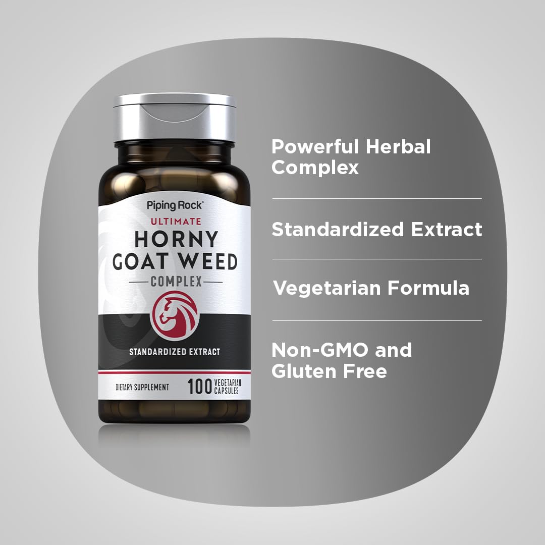 Piping Rock Horny Goat Weed for Men 100 Capsules