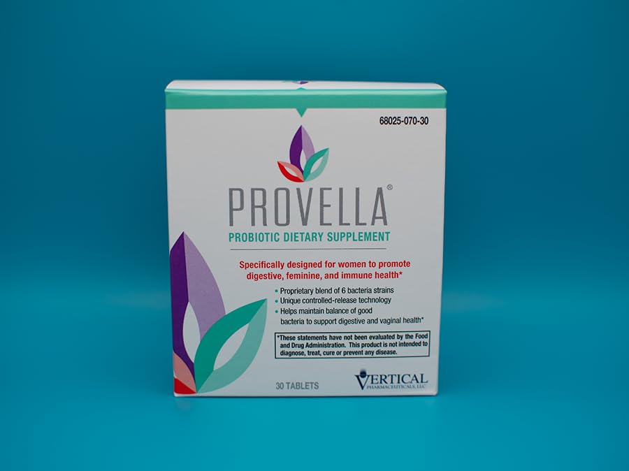 Provella Probiotic Dietary Supplement for Women: Supports Digestive, Feminine, and Immune Health, 30 Tablets