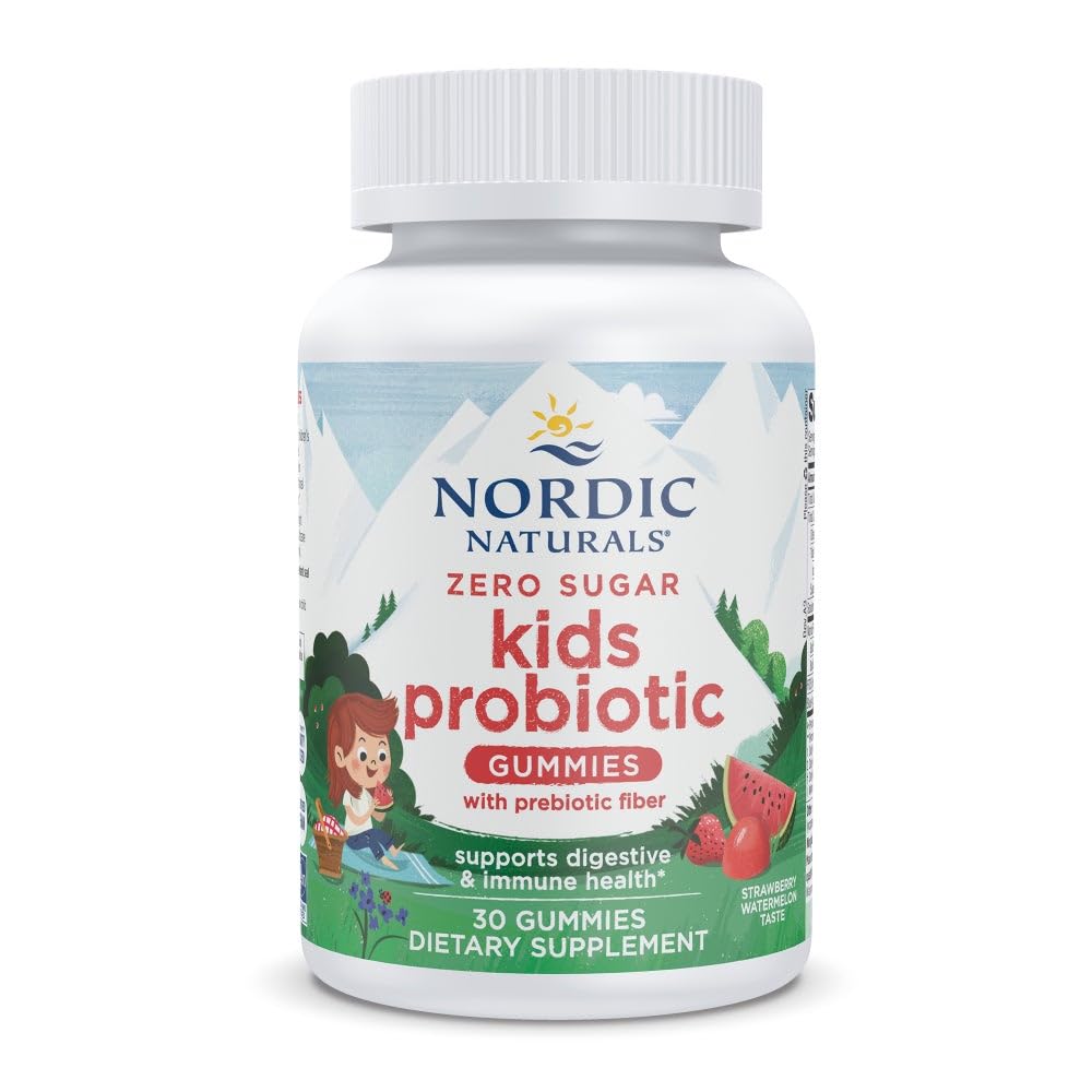 Nordic Naturals Zero Sugar Kids Probiotic Gummies, 30 Count
